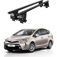 Today Auto Royal Toyota Prius + / Prius V(2011 ve Sonrası) Uyumlu Siyah Kilitli Ara Atkı Port Bagaj Tavan Barı