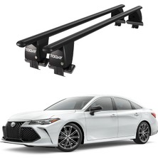 Today Auto Royal Toyota Avalon (2018 ve Sonrası) Uyumlu Siyah Kilitli Ara Atkı Port Bagaj Tavan Barı