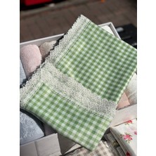 BHT 140X170 Güpürlü Sofra/masa Örtüsü Ekose Yeşil