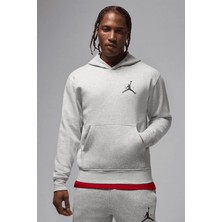 Nike Jumpman Fleece Pullover Mens Hoodie Kapüşonlu Erkek Sweatshirt Gri