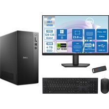 Dell Tower ECT1250 Intel® Core™ İ7-14700 128GB Ddr5 4tb SSD 4GB/GT1030  WIN11HOME +23.8" Monitör Tower Masaüstü Bilgisayar 24RPLSR00721H40+ZETTAUSBBELLEK