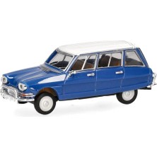 Herpa 038959-002 1/87 Ölçek, Citroen Amı 6 Break, Mavi Beyaz, Sergilemeye Hazır Model Araç