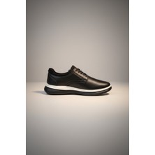 Modayak Ata M510 Siyah Hakiki Deri Eva Taban Bağcıklı Günlük Erkek Ayakkabı