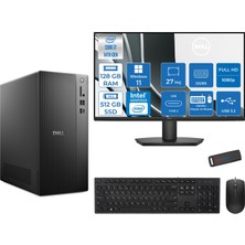 Dell Tower ECT1250 Intel® Core™ İ7-14700 128GB Ddr5 512GB SSD Intel® UHD Graphics 770 WIN11PRO +27" Monitör Tower Masaüstü Bilgisayar 27RPLSR007P37+ZETTAUSBBELLEK