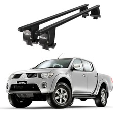 Today Auto Royal Mitsubishi L200 (2006-2015) Uyumlu Siyah Kilitli Ara Atkı Port Bagaj Tavan Barı