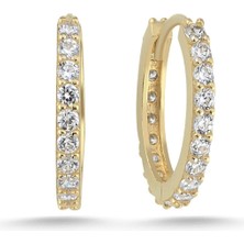 Zümrüt Sarraf 14 Ayar Altın Taşlı Tamtur Küpe