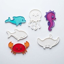 Staau Çocuk Deniz Altı Hayvanları Temalı Boyama Seti - Çocuklar Için Boyanabilir 3D Aktivite Seti