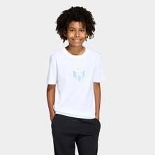 Adidas Messi Icon Grafik Çocuk Beyaz T-Shirt.-