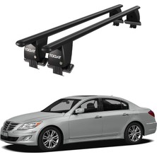 Today Auto Royal Hyundai Genesis (2008-2014) Uyumlu Siyah Kilitli Ara Atkı Port Bagaj Tavan Barı