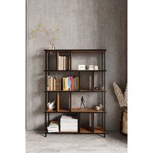 KODIGU 5 Raflı Kitaplık - Kitaplık - 130CM x 90CM x 30CM Kitaplık - Çevir Kur Kitaplık | Kitaplık