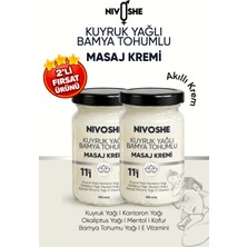 Nivoshe Kuyruk Yağlı Bamya Tohumlu Masaj Kremi 200 gr Mentol Aromalı Ferahlatıcı Etki