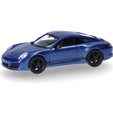 Herpa 430418 1/87 Ölçek, Porsche 911 Carrera 4 S, Gümüş, Sergilemeye Hazır Model Araç