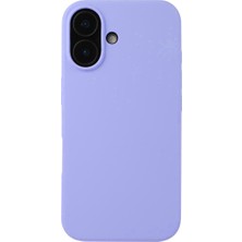 Caseart Apple iPhone 17 ile Uyumlu Kapak Kamera Bölümü Açık Içi Kadife Lansman Silikon Kılıf - Lila
