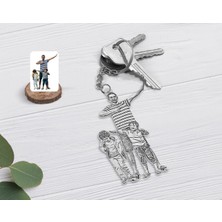 BK Gift Kişiye Özel Sevgililer Silüet Tasarımlı Şeffaf Pleksi Anahtarlık-1