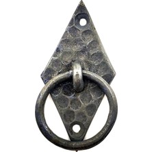 Nexgen Eco Lounge Antika Tarz Dekoratif Pirinç Dik Baklava Halka , Mobilya Kulbu - 82X41 Mm, Oksit