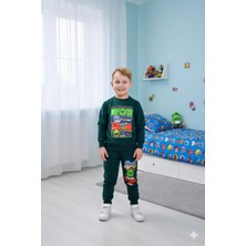 Alyakids Erkek Çocuk Brawl Karakter Baskılı Bisiklet Yaka Eşofman Takımı