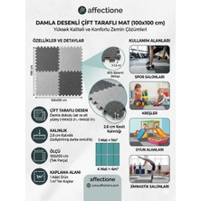 Affectione Damla Desen Tatami Minderi 100X100 20MM Çift Taraflı Kullanım Çift Taraflı Renk