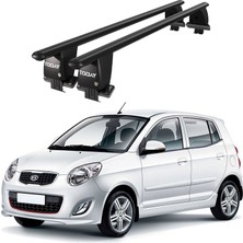 Today Auto Royal Kia Picanto (2011-2017) Uyumlu Siyah Kilitli Ara Atkı Port Bagaj Tavan Barı
