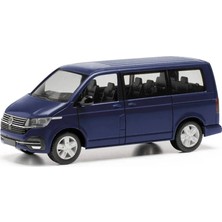 Herpa 096782-002 1/87 Ölçek, Vw T6.1 Caravelle Minibüs, Koyu Mavi, Sergilemeye Hazır Model Araç