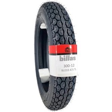 Billas 300-12 Tl (Tubeless - Dubleks) BL033 Üçtekerli Motosiklet Lastiği
