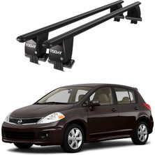 Today Auto Royal Nissan Note / Versa (2004-2012) Uyumlu Siyah Kilitli Ara Atkı Port Bagaj Tavan Barı