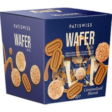 Patiswiss Wafer Krep Kırığı Kaplı ve Karamelize Bisküvi Kreması Dolgulu Gofret, 150G