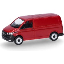Herpa 096799-002 1/87 Ölçek, Vw T6.1 Kasten Kamyonet, Kiraz Kırmızısı, Sergilemeye Hazır Model Araç