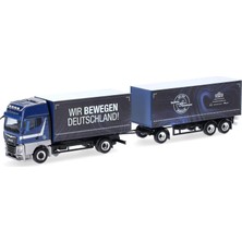 HERPA 318563 1/87 Ölçek, Man Tgx Gx Perdeli Dorseli  (Stickelmann), Sergilemeye Hazır Model Araç