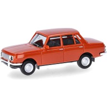 Herpa 022903-007 1/87 Ölçek, Wartburg 353 1966, Kahve Turuncu, Sergilemeye Hazır Model Araç