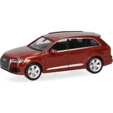 Herpa 038447-005 1/87 Ölçek, Audi Q7, Matador Kırmızı, Sergilemeye Hazır Model Araç