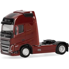Herpa 313353-004 1/87 Ölçek, Volvo Fh 16 Gl. Xl 2020 Exclusive-Çekici, Şarap Kırmızı, Sergilemeye Hazır Model Araç