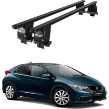 Today Auto Royal Honda Civic Ix (2011-2015) Uyumlu Siyah Kilitli Ara Atkı Port Bagaj Tavan Barı