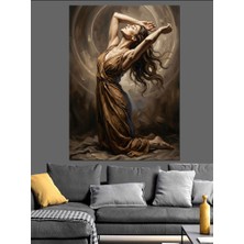 Artmeg Işığa Doğru Uzanan Estetik Kadın Dekoratif Kanvas - Mdf Ahşap Tablo