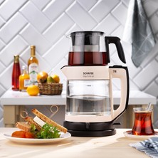 Schafer Optimal Elektrikli Cam Çay Makinesi-Krem