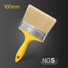 Badem10 (1 Adet) No:5 Sarı Saplı Kestirme Boya Fırçası Boya Badana Kestirme Fırçası 100 mm 4 Inc Fırça