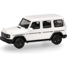 Herpa 421195 1/87 Ölçek, Mercedes-Benz G580 Eq Cip, N465, Beyaz, Sergilemeye Hazır Model Araç