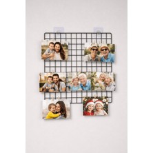 Edora Home Siyah Dekoratif Şık Fotoğraf Düzenleyici 43*43 cm Pano, Yapışkan Hediyeli