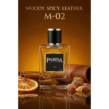 Parisa M-02 Dark Spc Edp 50ML - Tarçın & Deri Notları Içeren Odunsu Baharatlı Erkek Parfümü PRSM02