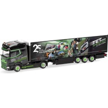 Herpa 318907 1/87 Ölçek, Daf Xg+ Perdeli Dorseli Tır, Tet/jubilee, Sergilemeye Hazır Model Araç