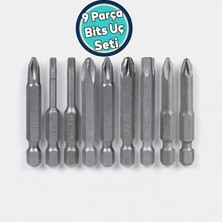 Nzb Matkap Bits Uç Vidalama Ucu Düz Yıldız Torx Uç Set (9 Parça)