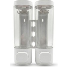 Aura Bath Mutfak ve Banyo Için Duvara Monte Pratik Sıvı Sabun ve Şampuan Dispenseri - Lüks Tasarım - 2X300ML
