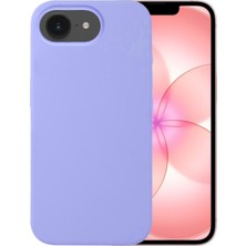 Case World Apple iPhone 17E ile Uyumlu Kapak Kamera Bölümü Açık Içi Kadife Lansman Silikon Kılıf - Lila