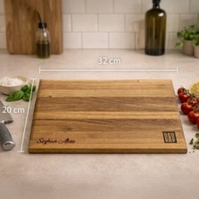 Bk Gift Ahşap Lüks Meşe Kesme Tahtası Small – Doğal Meşe Doğrama ve Sunum Tahtası