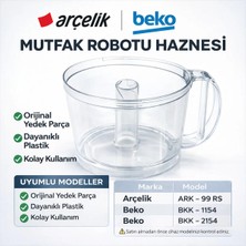 Öz Beyaz Eşya Arçelik-Ark 99 Rs B Beko- Bkk 1154 Mutfak Robotu Plastik Hazne(Orjinal Yd Parça)