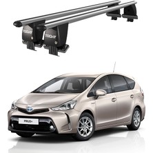 Today Auto Royal Toyota Prius + / Prius V (2011 ve Sonrası) Uyumlu Gri Kilitli Ara Atkı Port Bagaj Tavan Barı