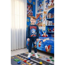 Alyakids Erkek Çocuk 2\'li Takım Uzun Kollu Sweatshirt Baskılı - Beli Lastikli Penye Pantolon