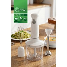 Kiwi KC-8219H Paslanmaz Çelik Bıçaklı El Blender Seti