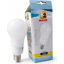 K2 15W 800LM E27 6500K Tasaruflu Ampul Armut Model