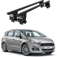 Today Auto Royal Ford S-Max Iı (2015 ve Sonrası) Uyumlu Siyah Kilitli Ara Atkı Port Bagaj Tavan Barı