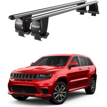 Today Auto Royal Jeep Grand Cherokee (2010 ve Sonrası) Uyumlu Gri Kilitli Ara Atkı Port Bagaj Tavan Barı